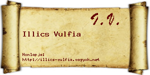 Illics Vulfia névjegykártya